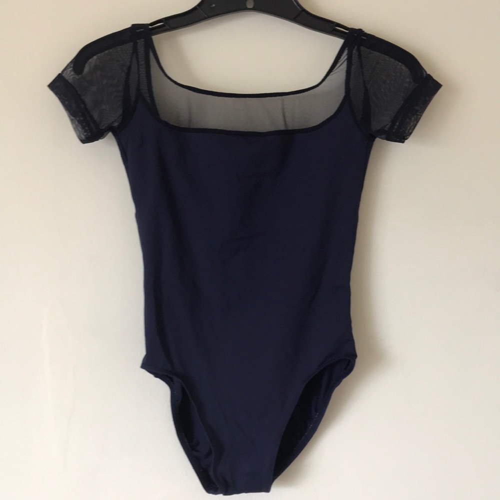 Ainsliewear Cap Sleeve Leotard w/ Mesh